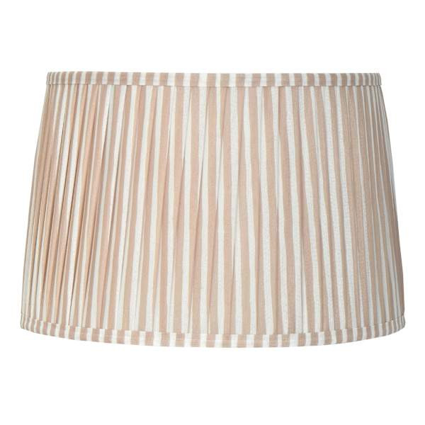 Natural Striped Pleated Medium Lamp Shade, 13x15x10 | At Home