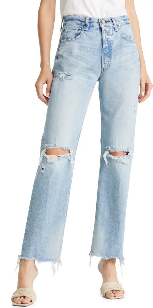 Odessa Distressed Wide Leg Jeans | Nordstrom