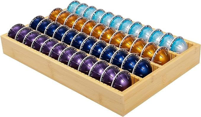 Bayting Bamboo Coffee Pod Holder Drawer Insert for Counter Compatible with Nespresso Vertuo Capsu... | Amazon (US)