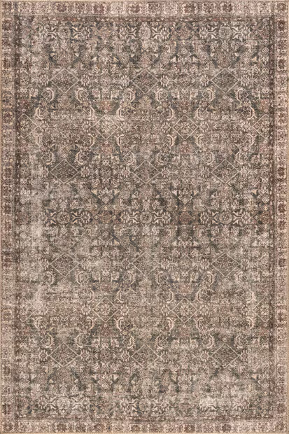 Brown Lani Vintage Medallion 7' 10" x 10' Area Rug | Rugs USA