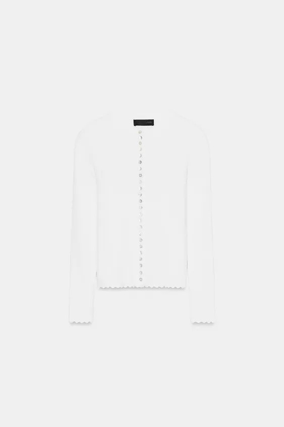 RIB KNIT CARDIGAN | Zara UK