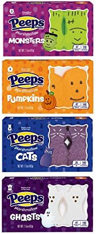 Peeps Halloween Marshmallow Assortment Spooky Cats, Pumpkins, Monsters & Ghosts (1) | Amazon (US)