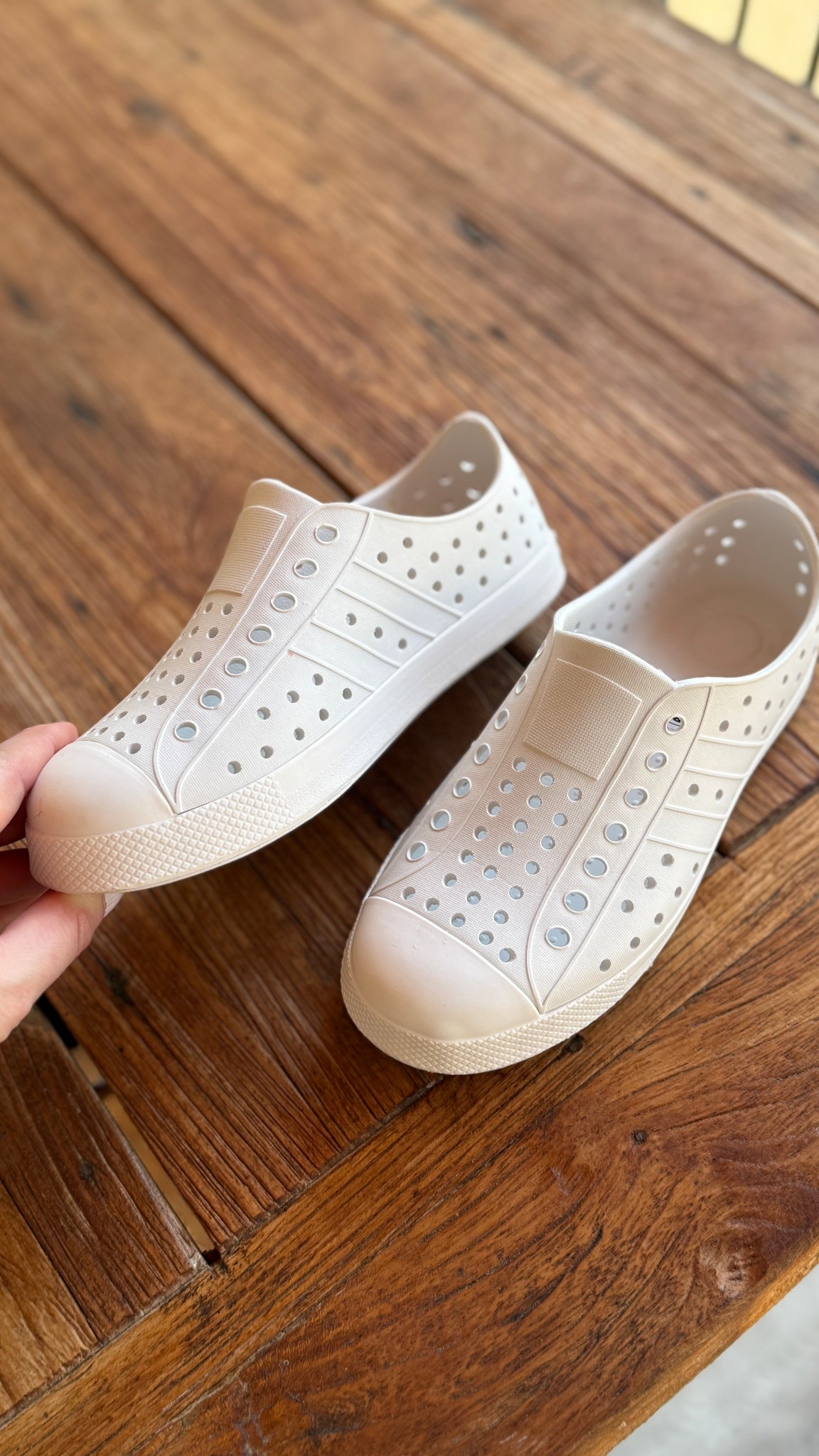 Just got in these Natives look alike from Amazon for my daughter and they’re such a good find. She needed a summer shoe she can play in that’s easy to clean and waterproof, and these check all the boxes.

I looked into Natives, but the price was nearly double, and these had great reviews. The neutral color goes with everything, and she’s already been running around in them  

#LTKSeasonal #LTKmomlife #LTKKids