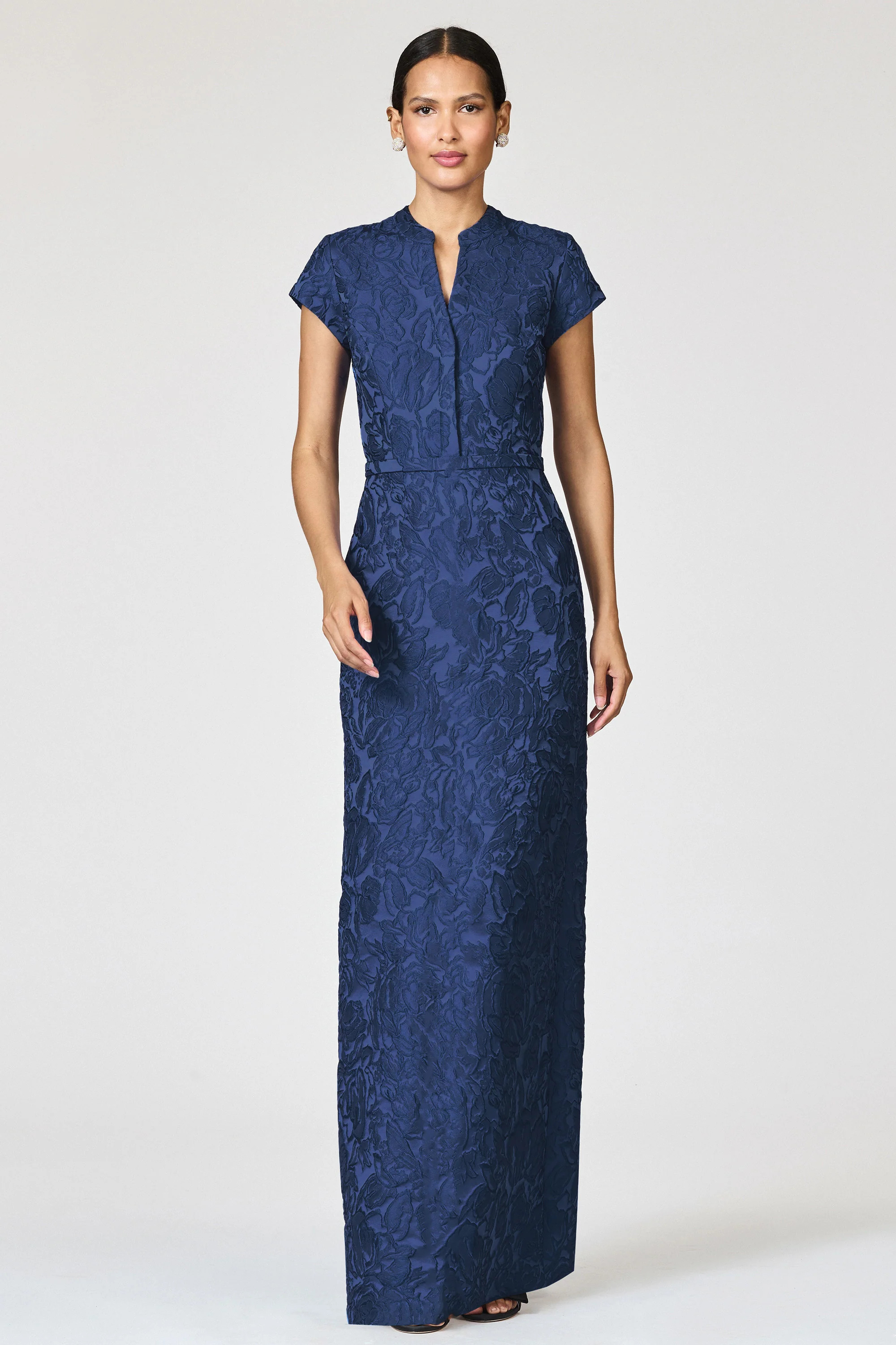 CLOQUE JUSTINE GOWN - MIDNIGHT | Sachin and Babi
