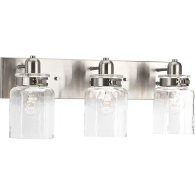 Vasilia 3-Light Dimmable Vanity Light Finish: Brushed Nickel | Wayfair North America