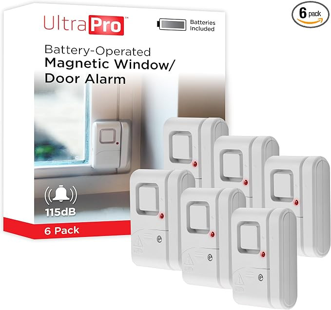 UltraPro Personal Security Window and Door Alarm, 6 Pack, DIY Protection, Burglar Alert, Wireless... | Amazon (US)
