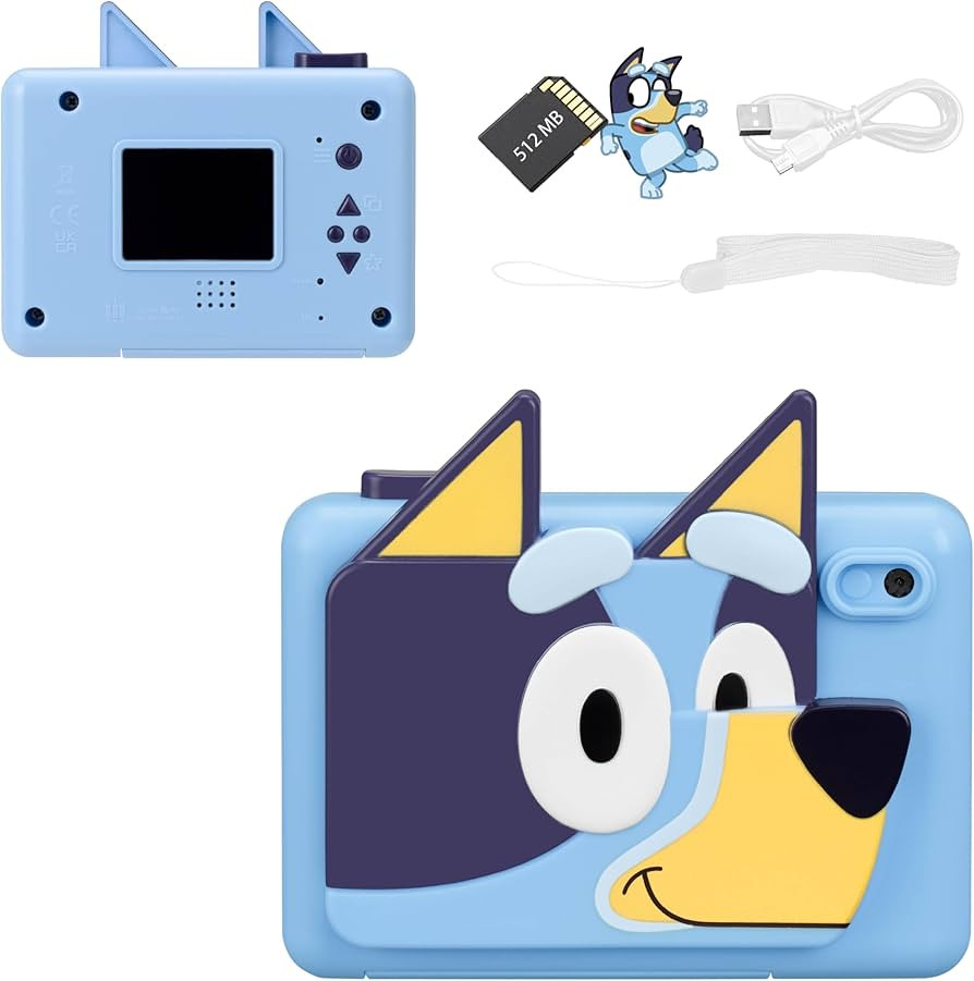ekids Bluey Kids Camera with SD Card, Digital Camera for Kids with Video Camera, Built-in Digital... | Amazon (US)