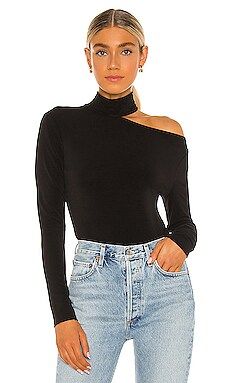 1. STATE One Shoulder Knit Top in Rich Black from Revolve.com | Revolve Clothing (Global)