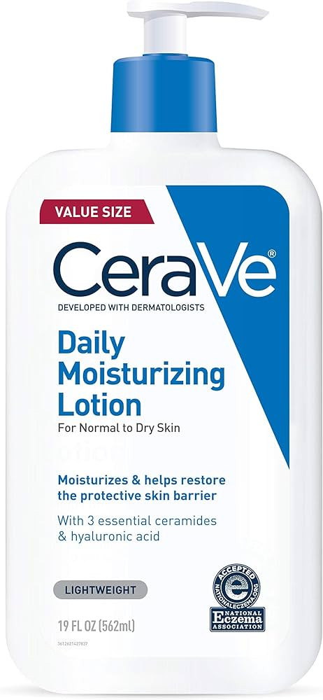 CeraVe Daily Moisturizing Lotion for Dry Skin | Body Lotion & Face Moisturizer with Hyaluronic Ac... | Amazon (US)