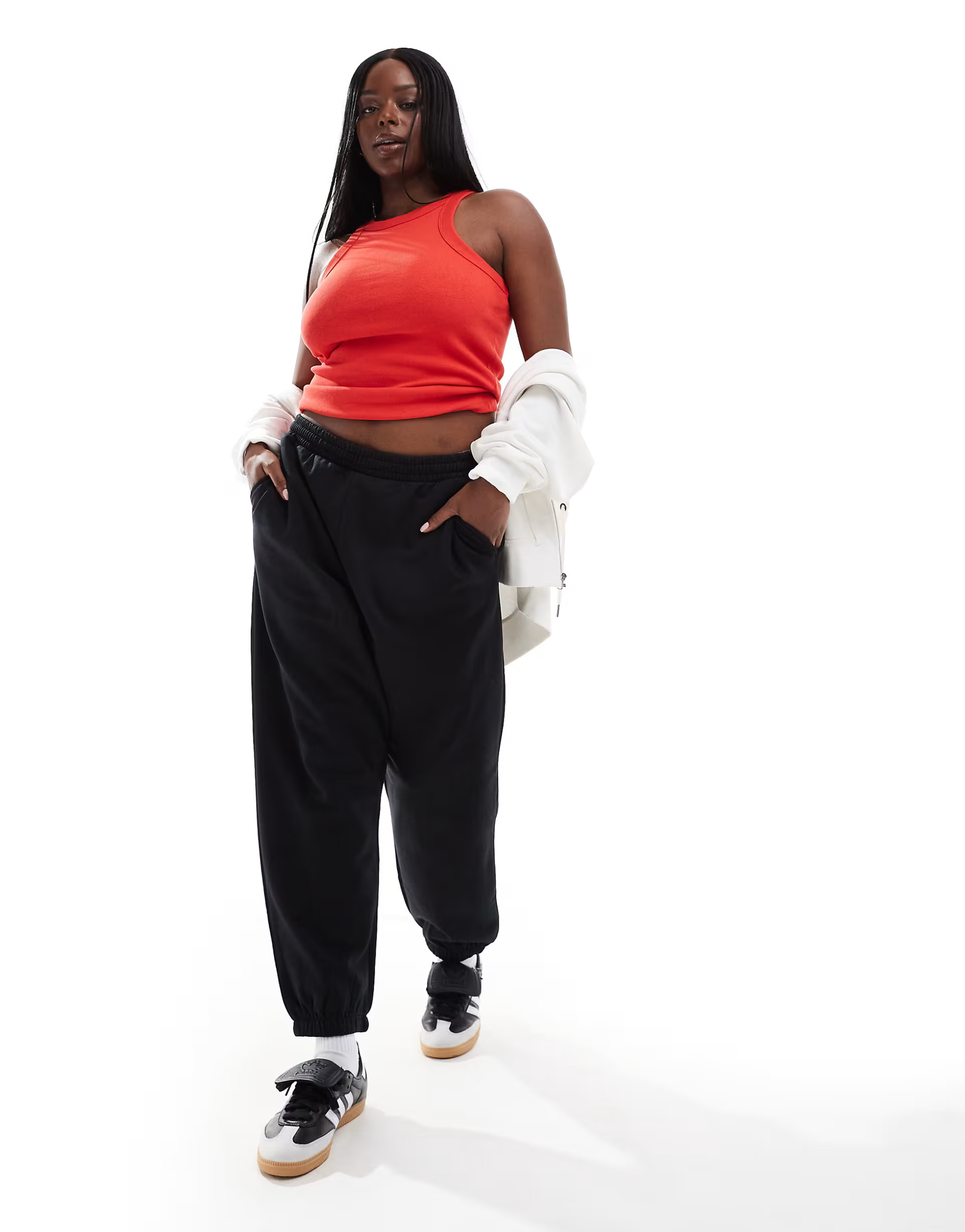 ASOS DESIGN Curve ultimate jogger co-ord in black | ASOS (Global)