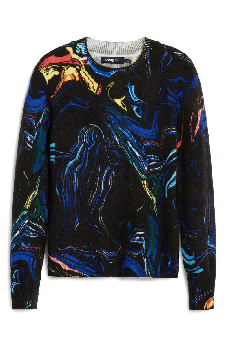 Paint Swirl Print Sweater | Nordstrom