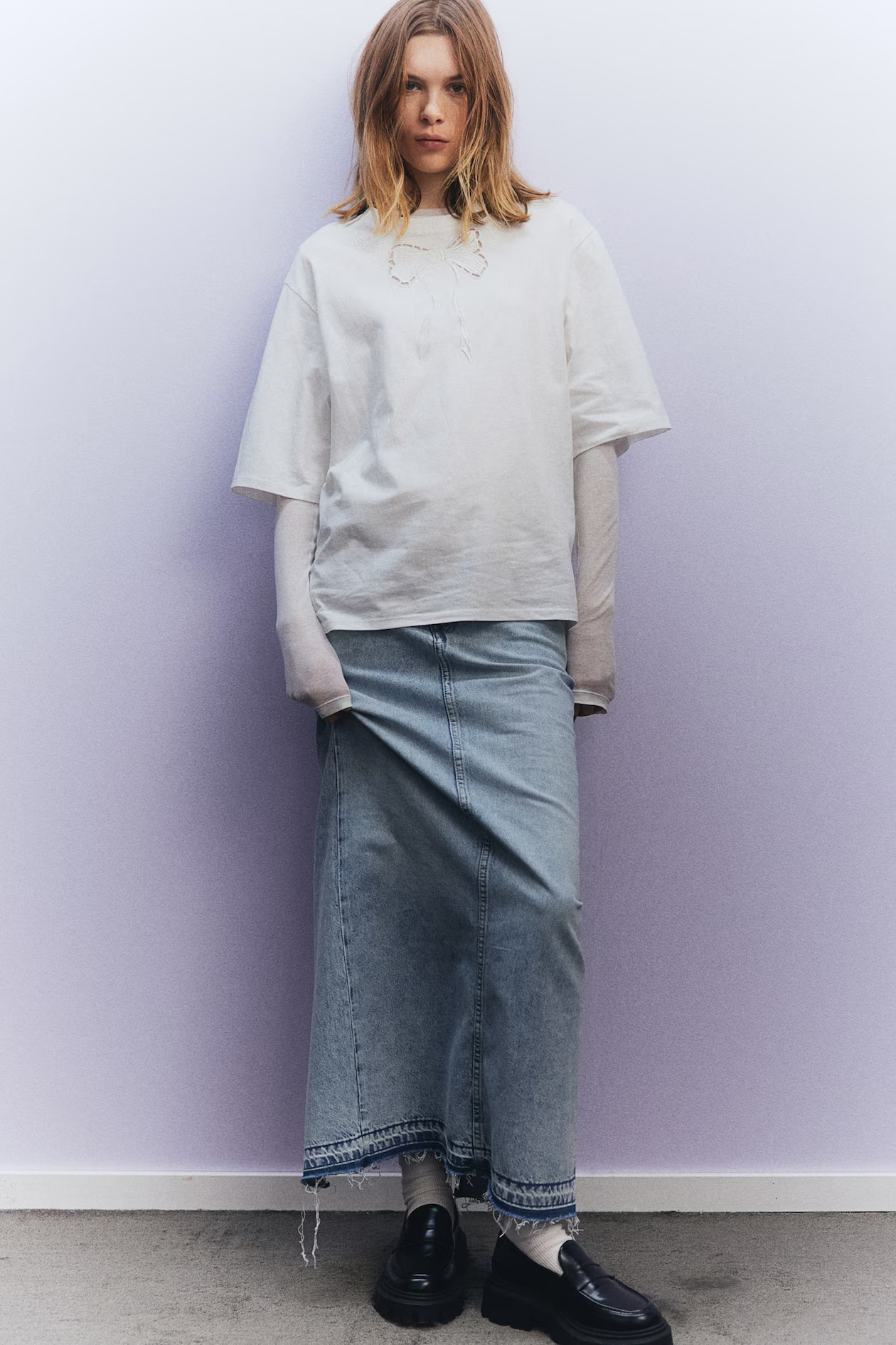 Denim Maxi Skirt | H&M (US + CA)