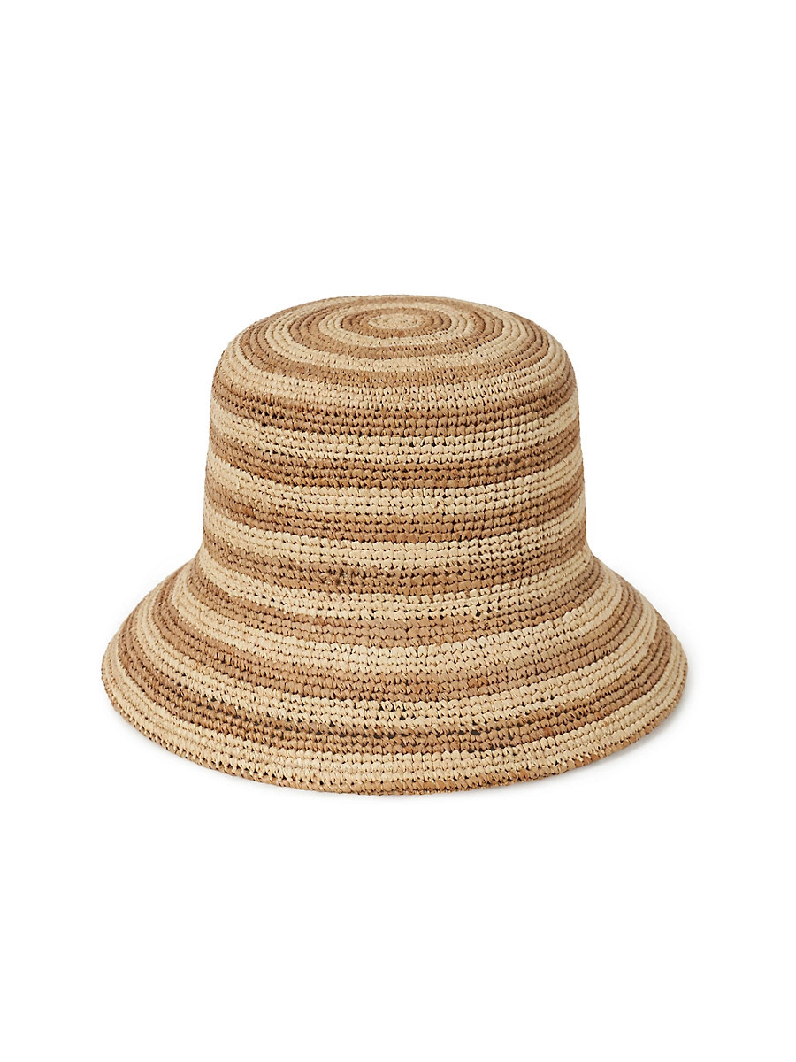 Women's The Inca Striped Straw Bucket Hat - Natural Stripe - Size Small | Saks Fifth Avenue