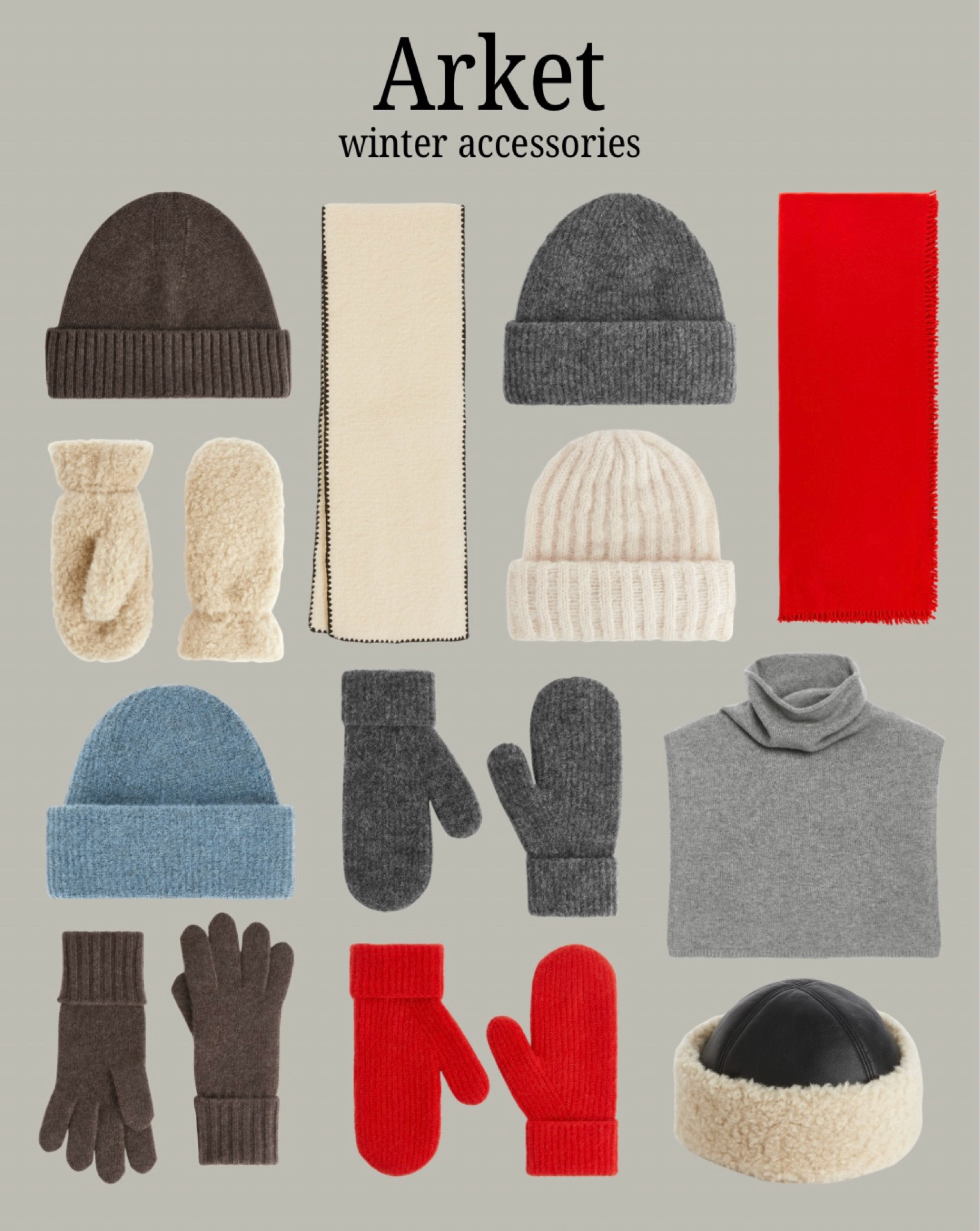 Arket winter accessories 🧤 Shop 20% off 

#LTKeurope #LTKuk #LTKautumn