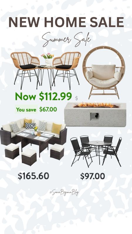 "Refresh your space with our New Home Summer Sale! 🌞 Gorgeous patio sets and cozy egg chairs now at unbeatable prices. Don't miss out on these sunny savings! ☀️🌿 #SummerHomeSale #PatioSeason #HomeDecorDeals #OutdoorElegance #SummerSavings #CozyOutdoors #SaleFinds #HomeStyle #DecorOnABudget"








#LTKfamily #LTKhome #LTKfindsunder100
