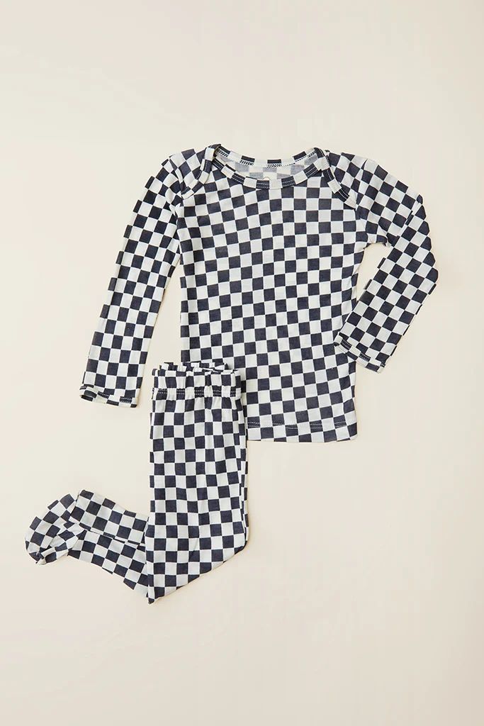 Retro Black Chequer Sleeper | Solly Baby