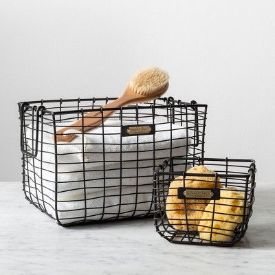 Wire Bin Black - Hearth & Hand™ with Magnolia | Target