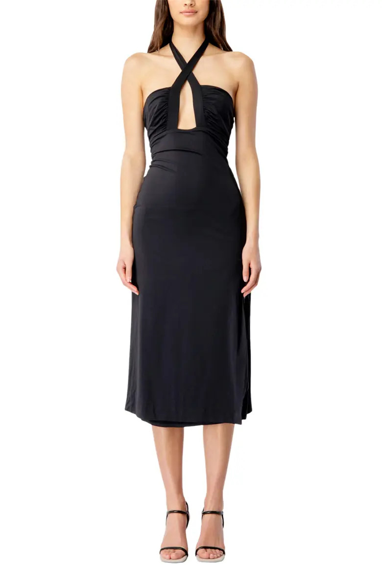 Bardot Guilia Halter Midi Dress | Nordstrom | Nordstrom