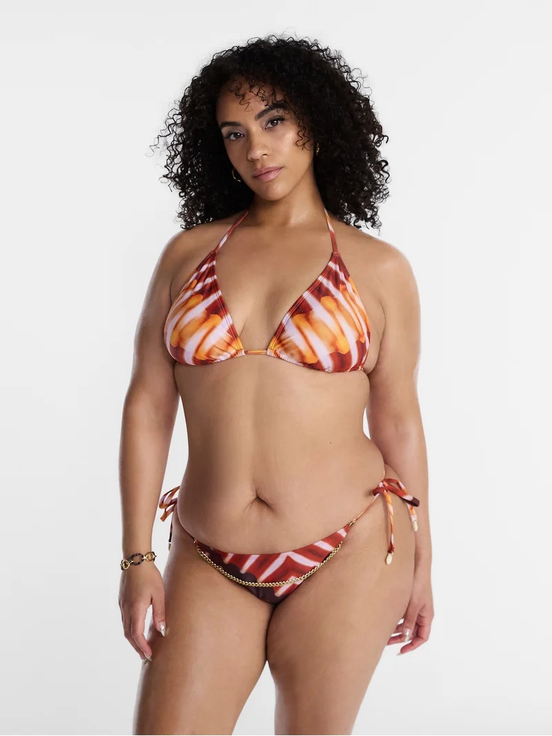Hot Girl Summer by Megan Thee Stallion Women’s and Women's Plus Conch Hottie Triangle Bikini To... | Walmart (US)