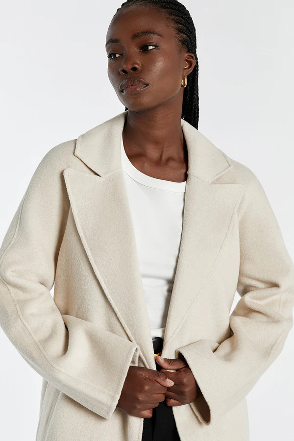 MATILDA BONE WOOL FELT COAT | DISSH