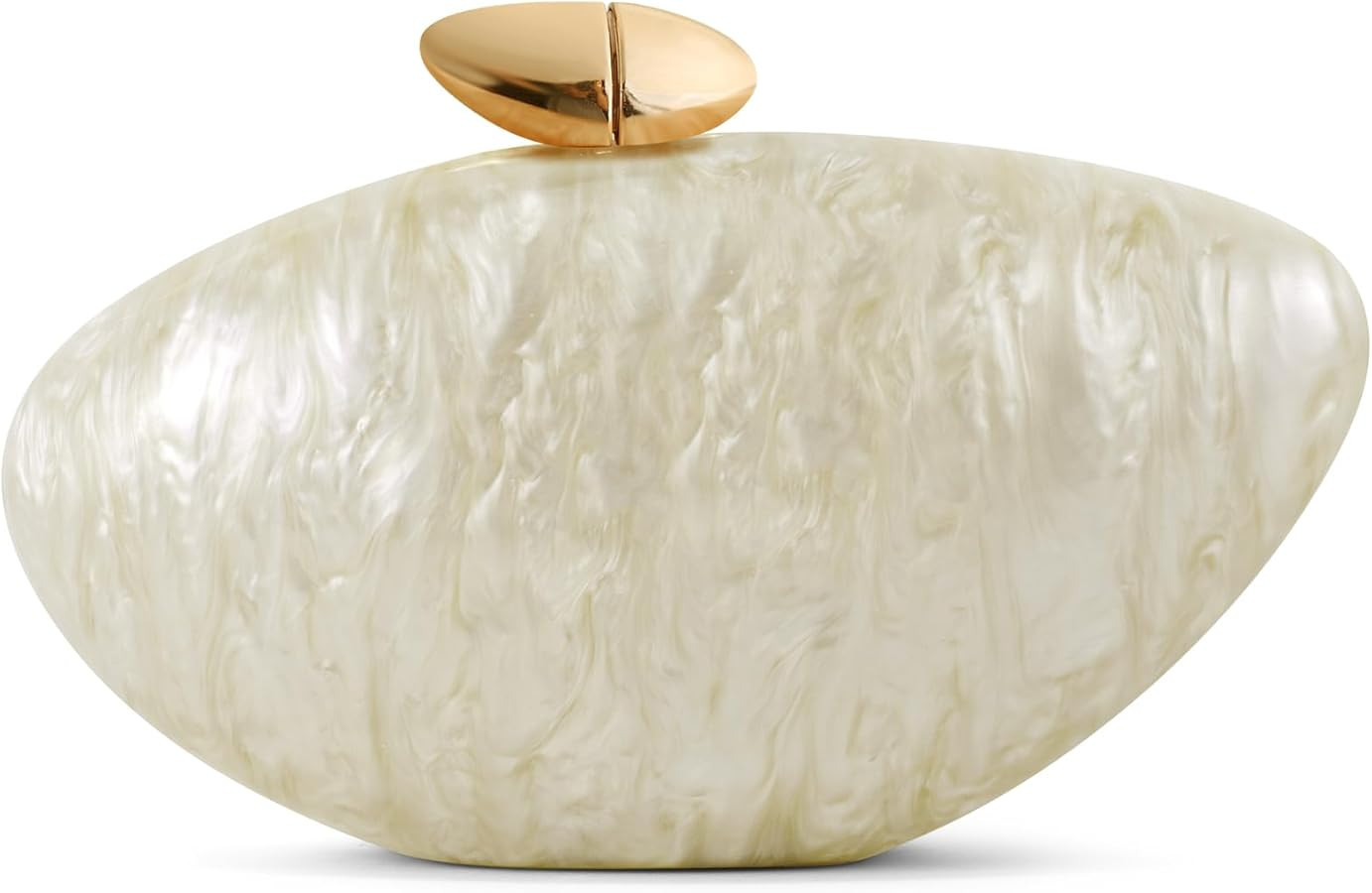 Acrylic Shell Clutch Purse for Women, Marble Evening Bag with Magnetic Closure for Wedding Party | Amazon (US)