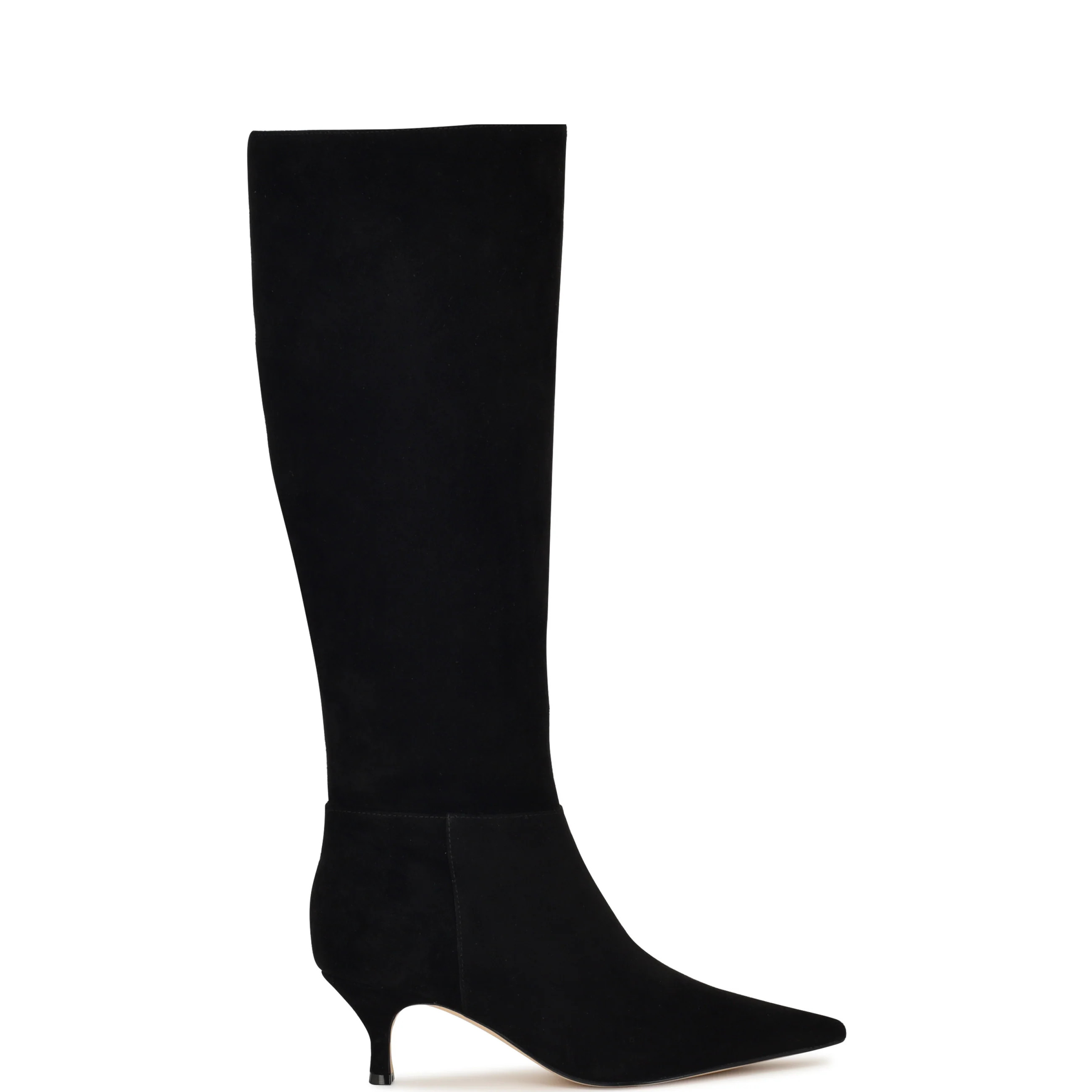 Somas Kitten Heel Knee High Leather Boots | Nine West (US)