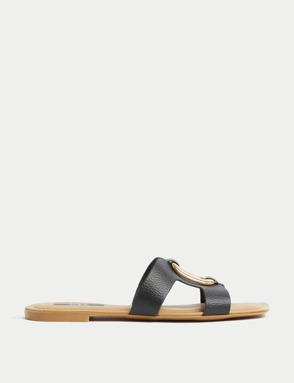 Leather Ring Detail Flat Sliders | Marks & Spencer (UK)