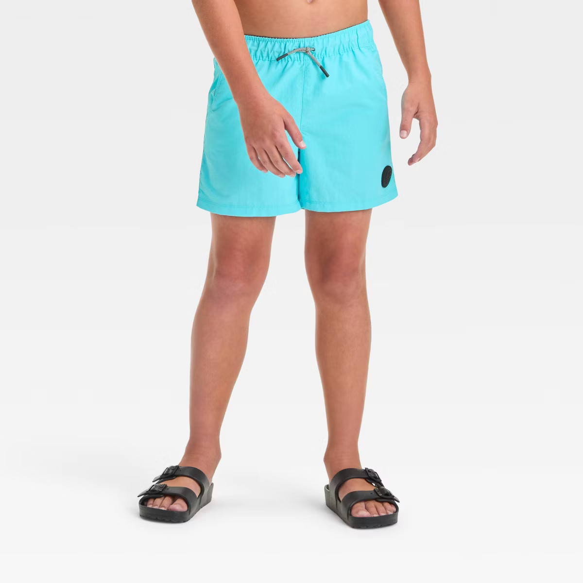 Boys' Aqua Solid Swim Shorts - art class™ Blue M | Target