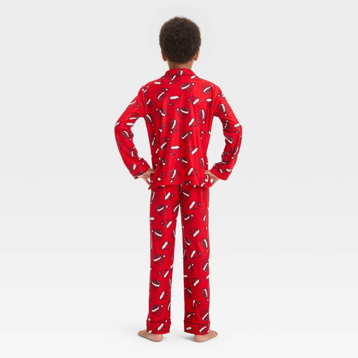 Boys' Christmas 2pc 'Santa Hat' Long Sleeve Coat Pajama Set - Cat & Jack™ Red | Target