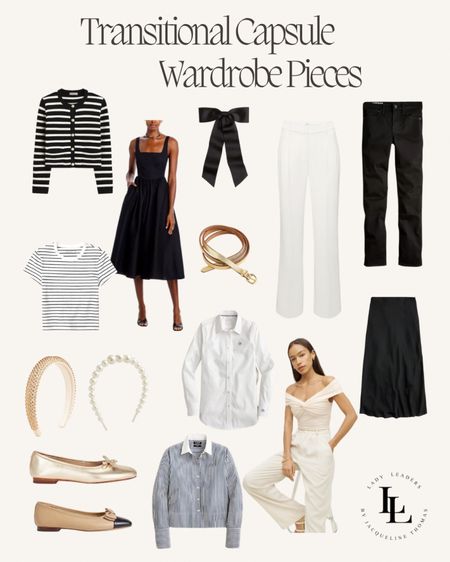 Transitional capsule wardrobe pieces to move your closet from summer into fall. Neutral colors with endless outfit combinations! 

🏷️ Wardrobe neutrals, black and white outfits, classic style, trending 

#LTKSeasonal #LTKworkwear