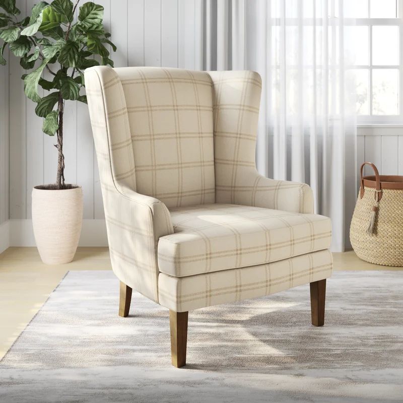 Aurora 31" Wide Polyester Wingback Chair | Wayfair Professional