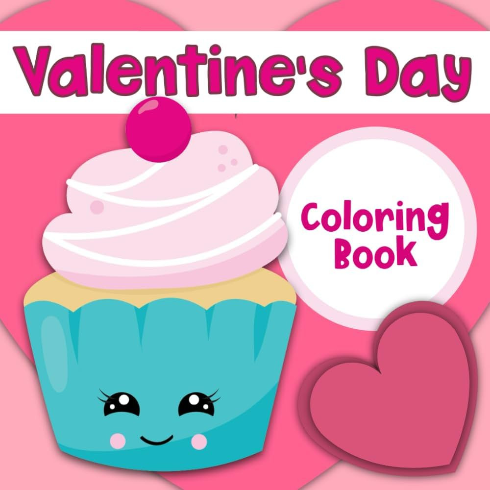 Valentine's Day Coloring Book for Preschoolers: Cute pictures for your toddler to color of Valent... | Amazon (US)