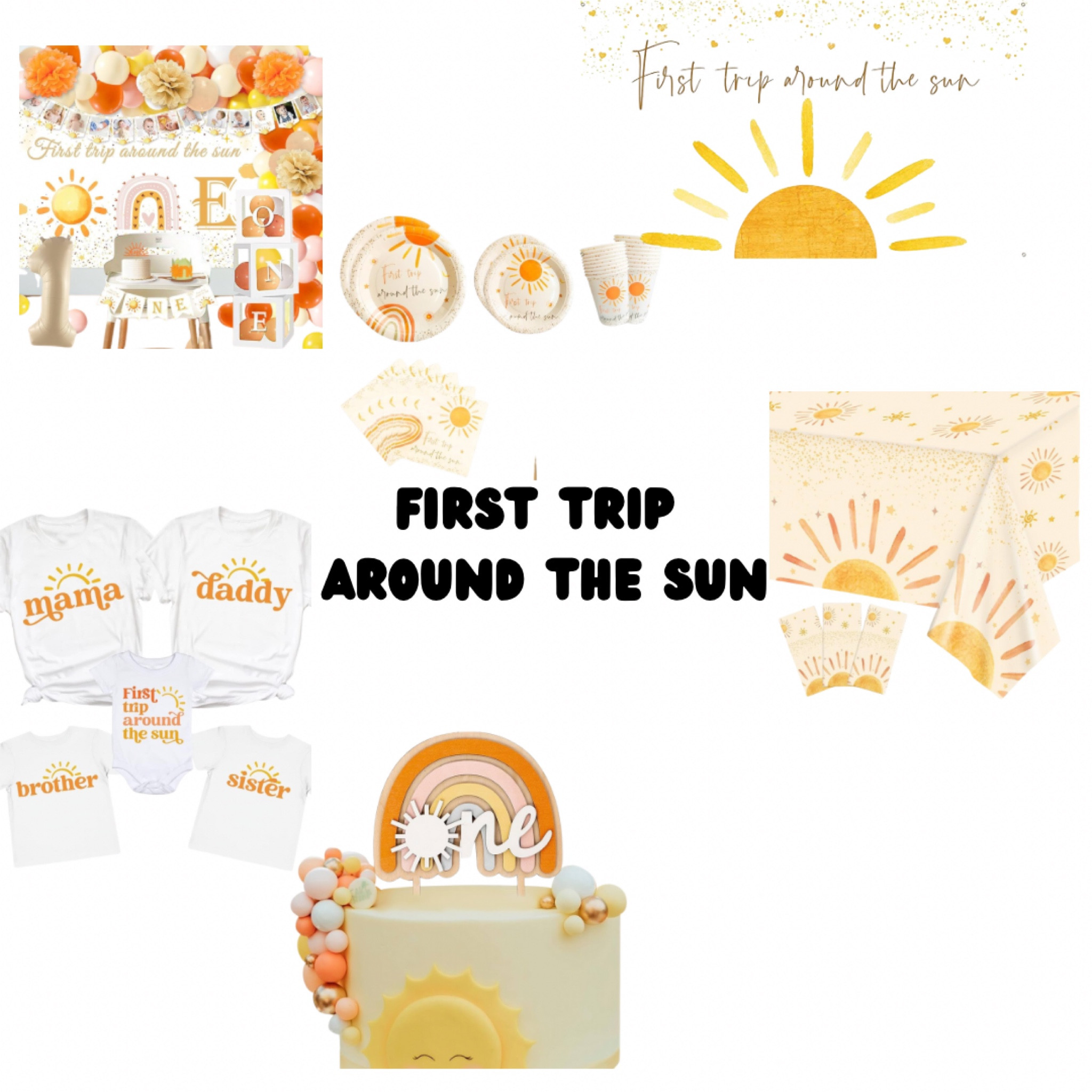 First trip around the sun birthday party theme boy or girl first birthday 

#LTKBaby #LTKKids #LTKParties