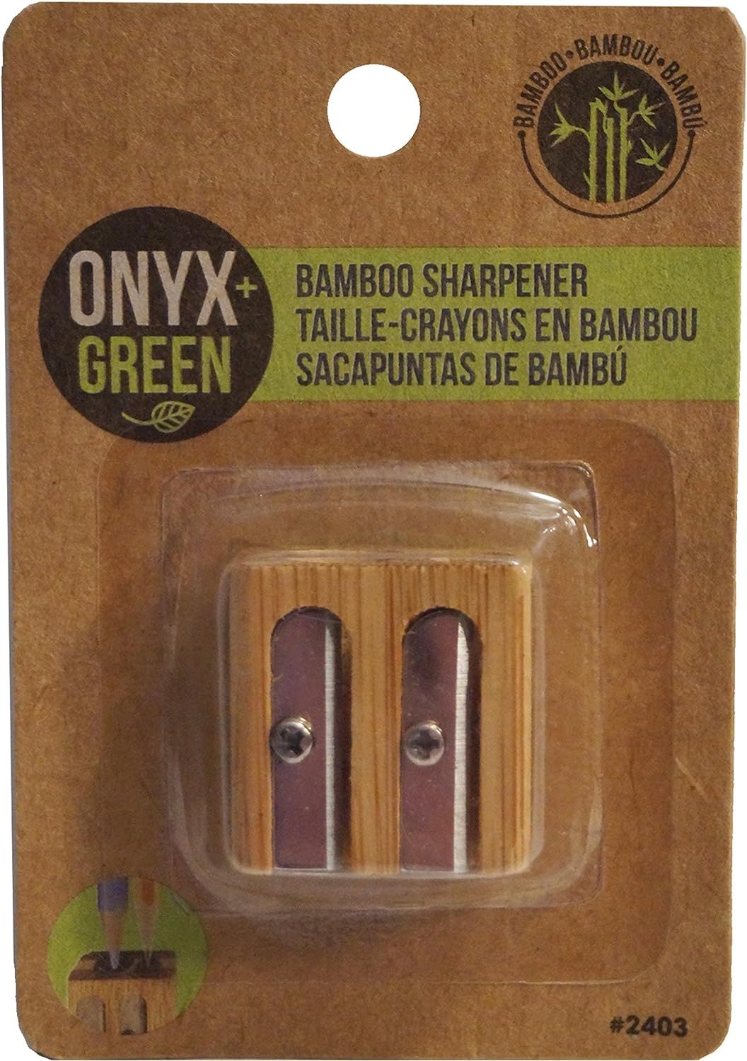 Onyx and Green Double Sharpener, Metal, Bamboo (2403) | Amazon (US)