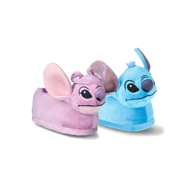 Disney's Girls Stitch and Angel 3D Character Slippers | Walmart (US)