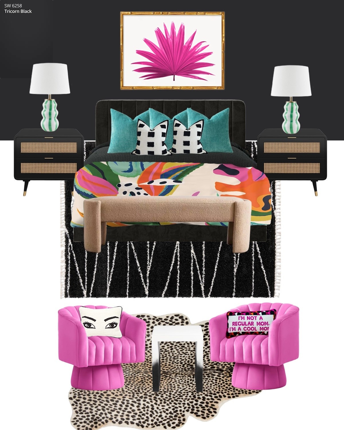 Bedroom update! Colorful bedroom for the fearless decorator types  

#LTKHome