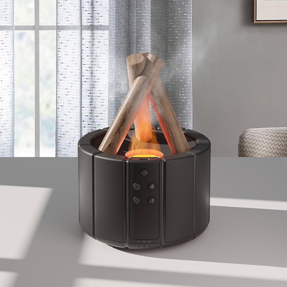 Campfire Flame Fire Diffuser, Bonfire Aromatherapy Essential Oil Diffuser, 250ml Wood Cool Mist H... | Amazon (US)