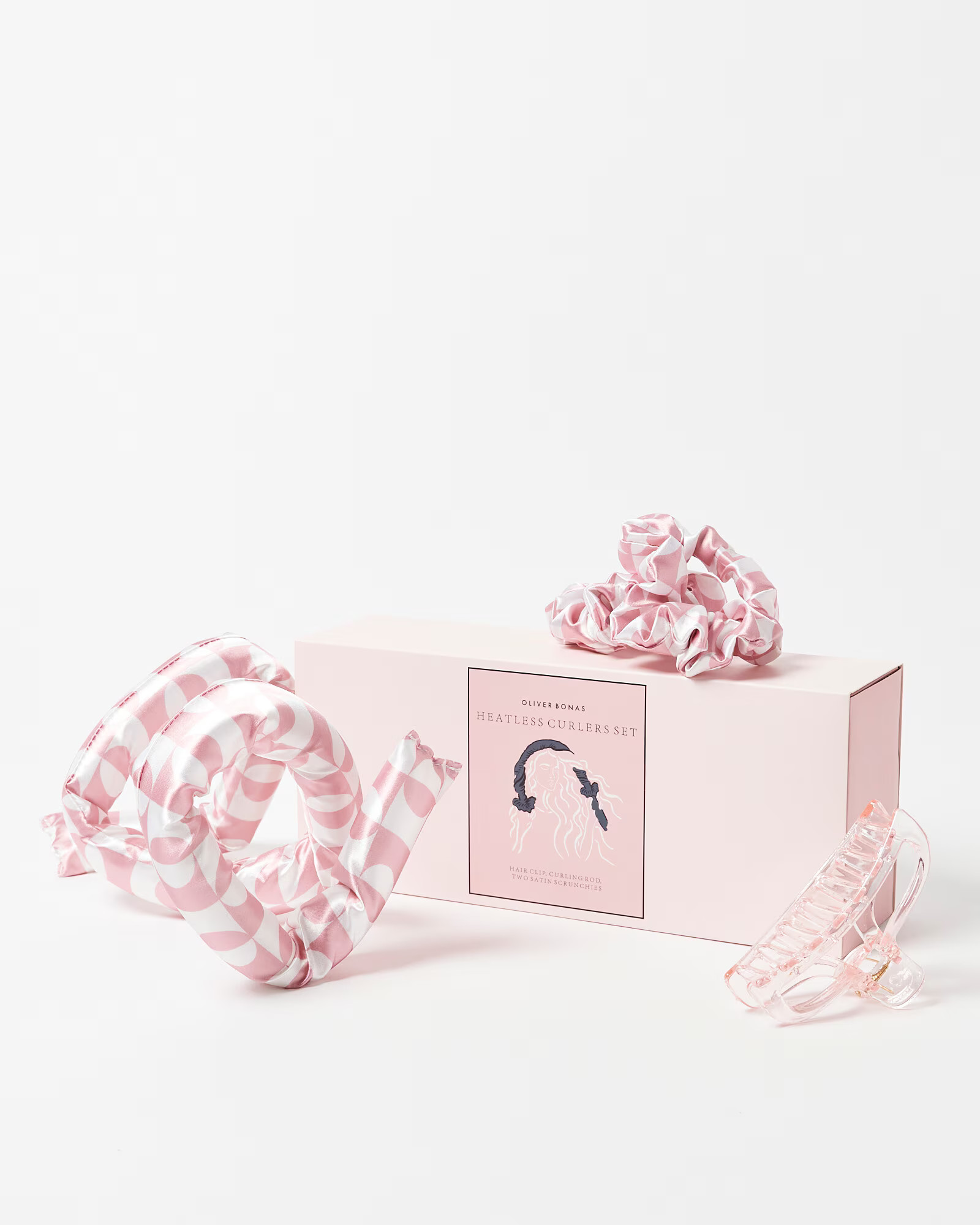 Pink Heatless Hair Curling Set | Oliver Bonas (Global)