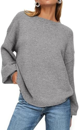 PRETTYGARDEN Fall Sweaters Crew Neck Pullover Tops Ribbed Knit | Amazon (US)