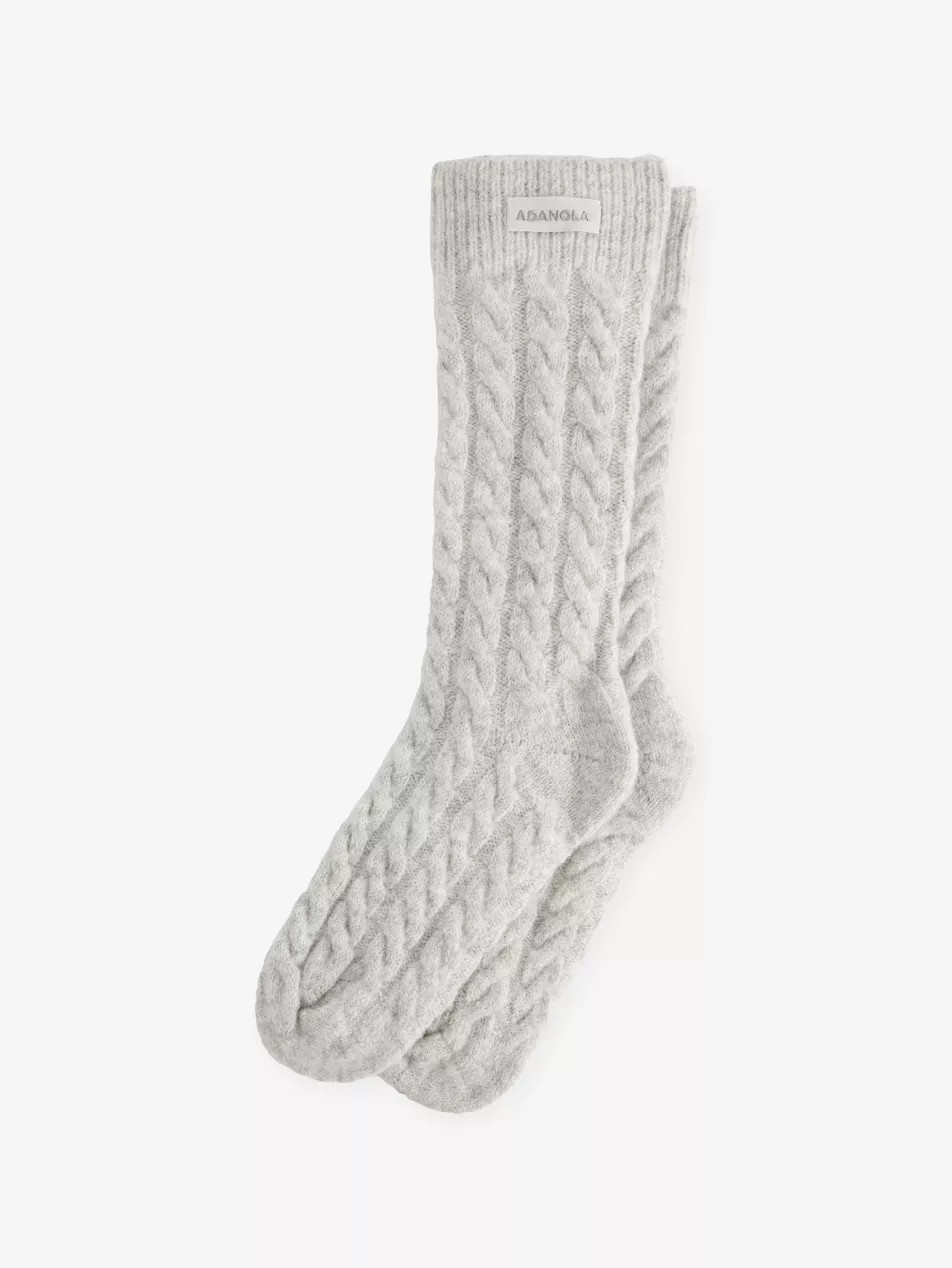Branded Cable-Knitted Socks | Selfridges