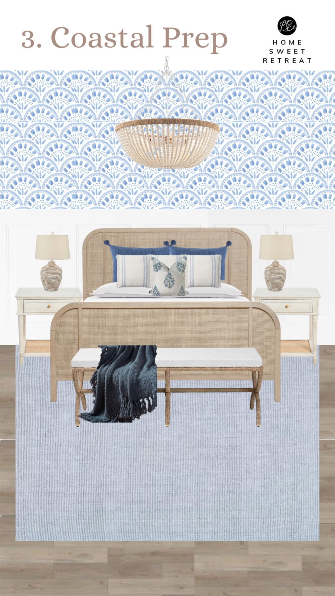 This coastal room is sure to give all the calming feels💙🩵 this wallpaper is my favoritee

#LTKHome