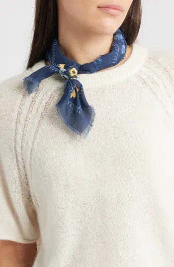 Floral Embroidered Bandana | Nordstrom