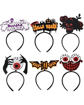 JOYIN 4 Packs Halloween Pumpkin Witch Spider Headbands Halloween Headbands For Kids Girls Women H... | Amazon (US)