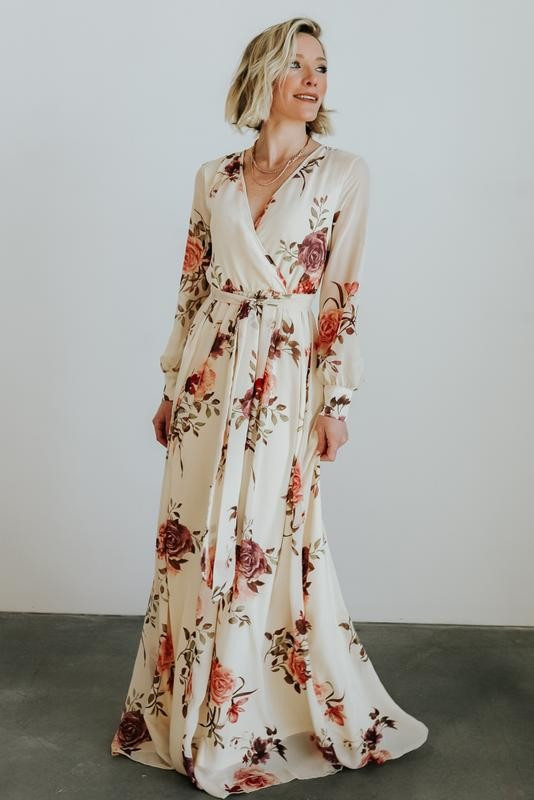 Lydia Ivory Floral Maxi Dress | Baltic Born