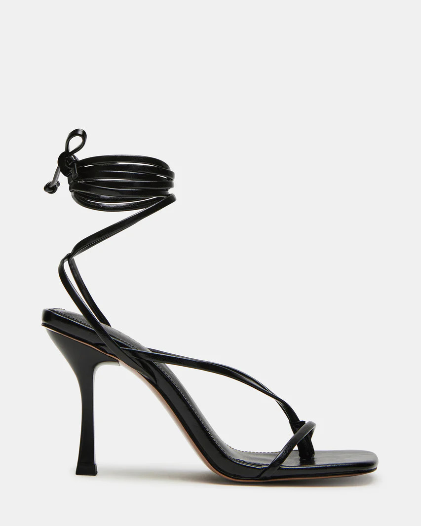 ATHEA Black Strappy Square Toe Heel | Women's Heels | Steve Madden (US)