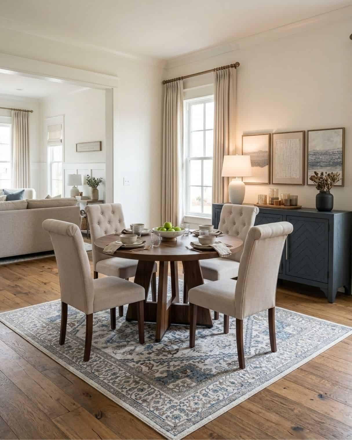 Elegant Transitional Dining Room

*Note: This is a digital room mockup showcasing product styling ideas from my room design mood board.

#LTKHome