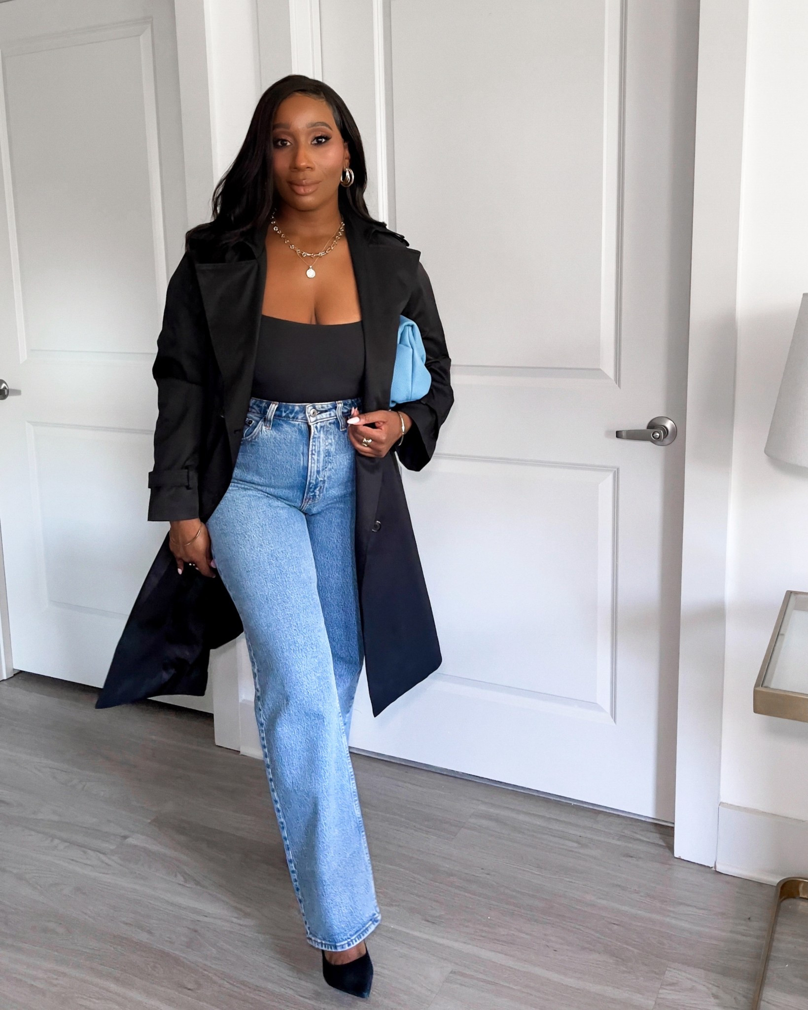 Simple Fall styles! 🍂🍁 Wearing a small in the bodysuit and jacket, and 27 long in the jeans. 

Fall outfits, Fall ideas, style inspo, outfit inspo, Thanksgiving, Amazon, Abercrombie 

#LTKSeasonal #LTKHoliday #LTKStyleTip