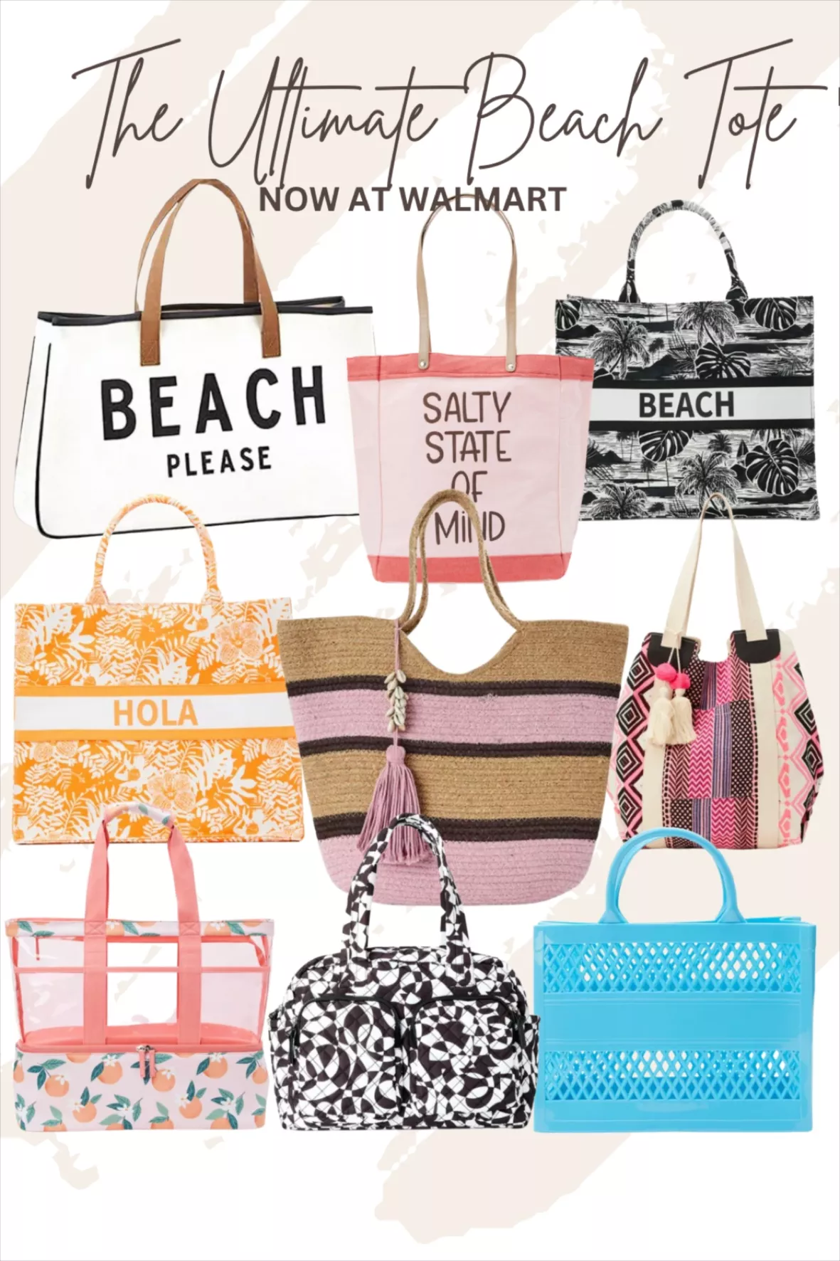 No Boundaries Women's 2- Piece Neoprene Beach Tote Handbag with