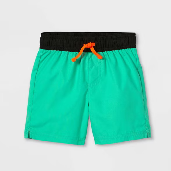 Toddler Boys' Solid Swim Trunks - Cat & Jack™ Blue | Target