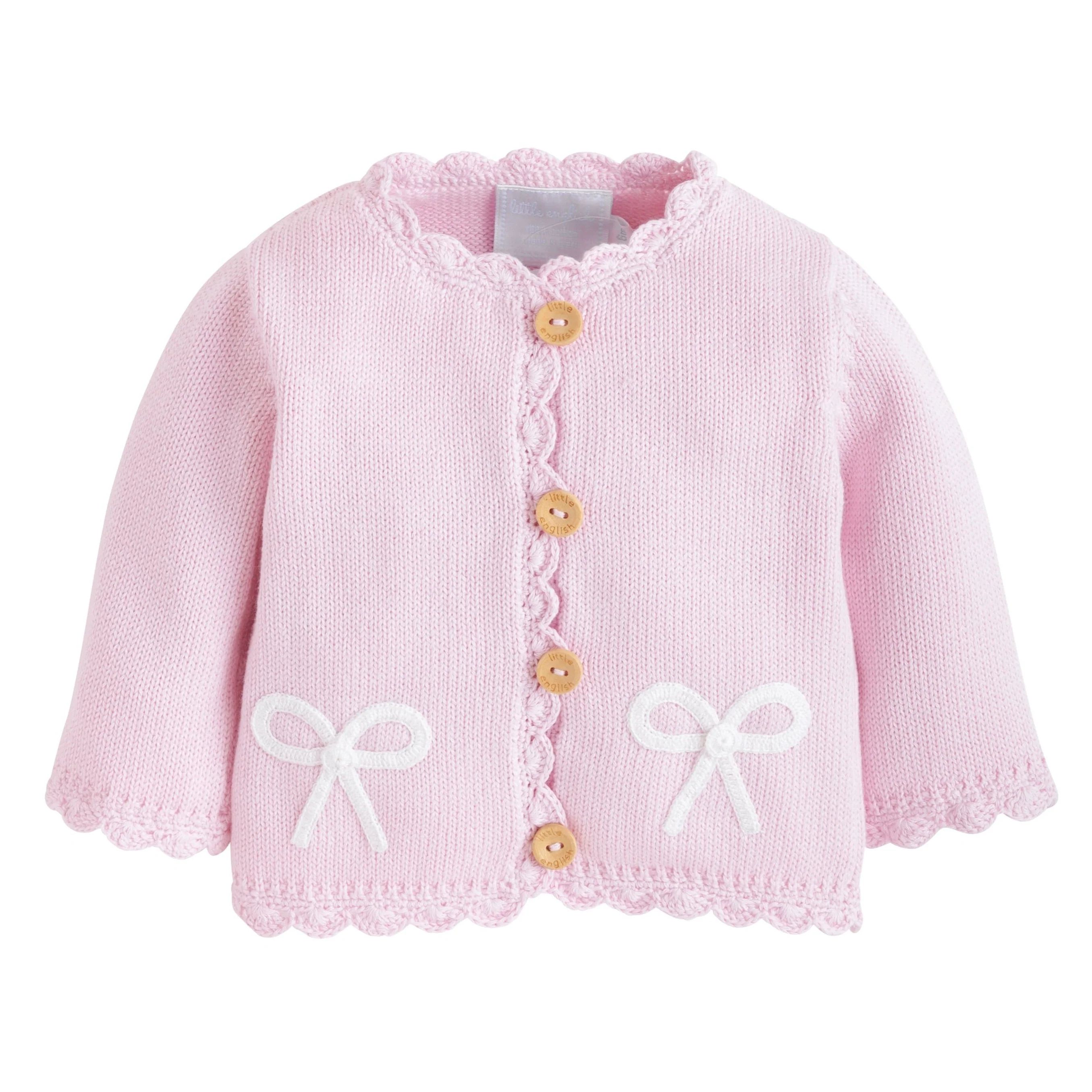 Baby Girl Pink Cardigan - Little Girl Sweaters | Little English